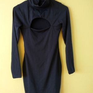 Navy blue cut out dress. Bodycon.